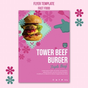 汉堡快餐美食模板设计